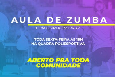 Aulas de Zumba para toda comunidade