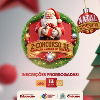 Prorrogadas as inscrições para o 2º Concurso de Decoração Natalina