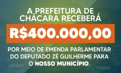 Chácara receberá R$400.000,00