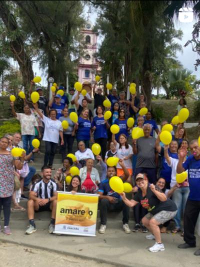 Na última terça-feira (23/09), o grupo do Programa Socialização para Idosos realizou um movimento especial em apoio ao Setembro Amarelo