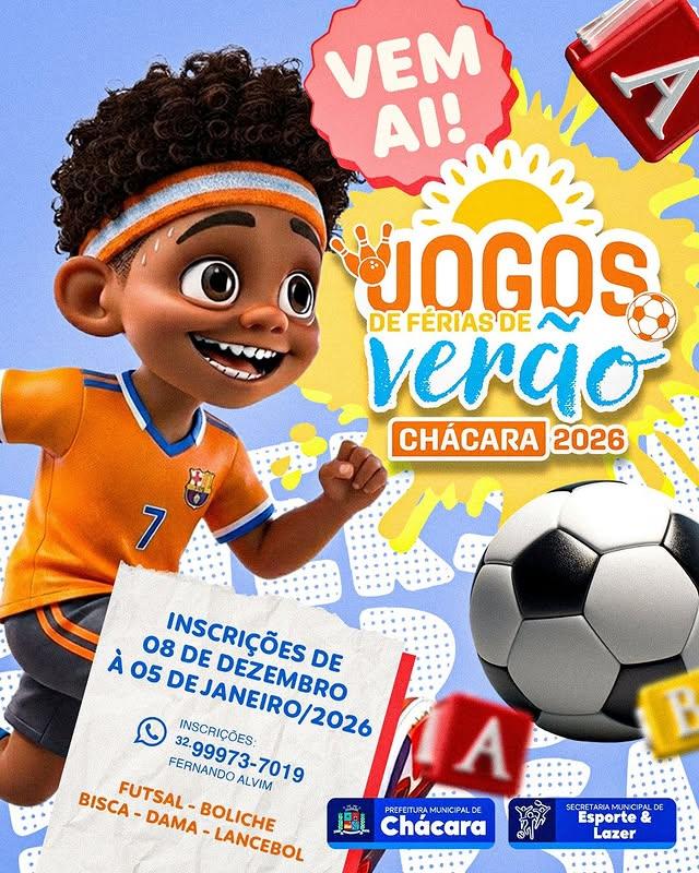 🌞⚽ Vem aí os Jogos de Férias de Verão Chácara 2026! 🎉