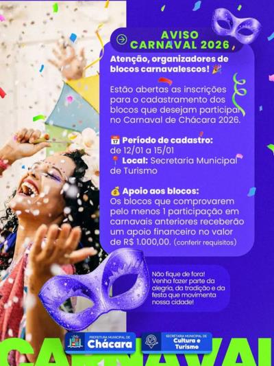 🎭 CARNAVAL DE CHÁCARA 2026 🎭