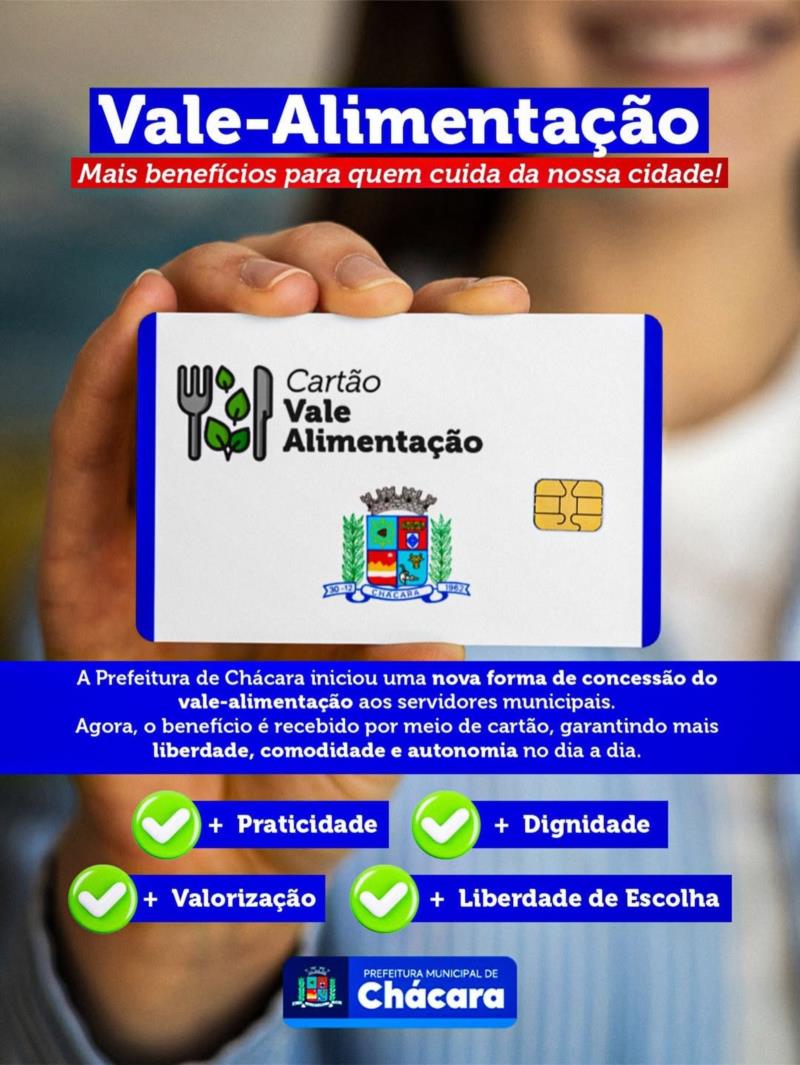 💳 Vale-Alimentação no Cartão: mais benefícios para quem cuida da nossa cidade!