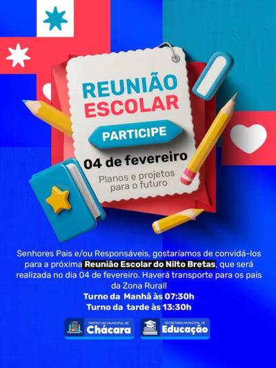 📚✨ Reunião Escolar – Sua presença faz a diferença! ✨📚