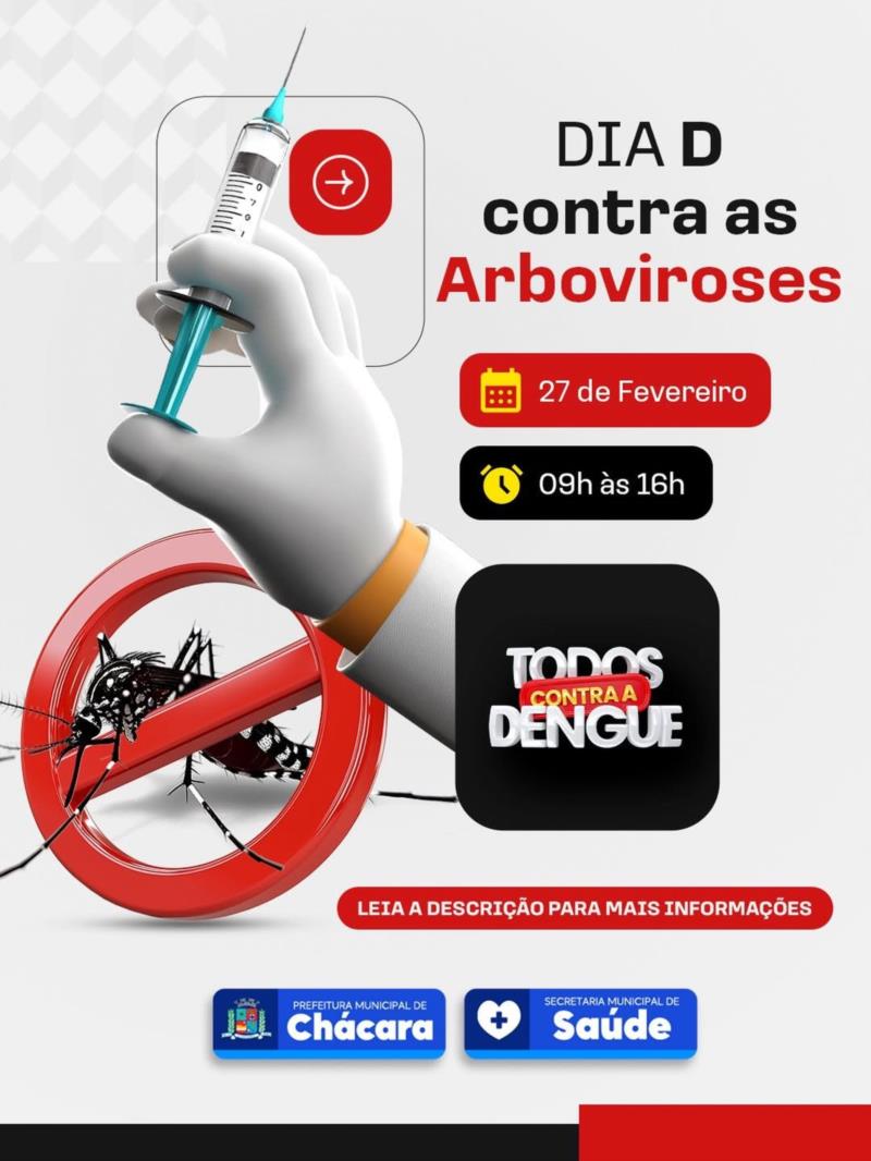 🚨💉 DIA D CONTRA AS ARBOVIROSES 🦟