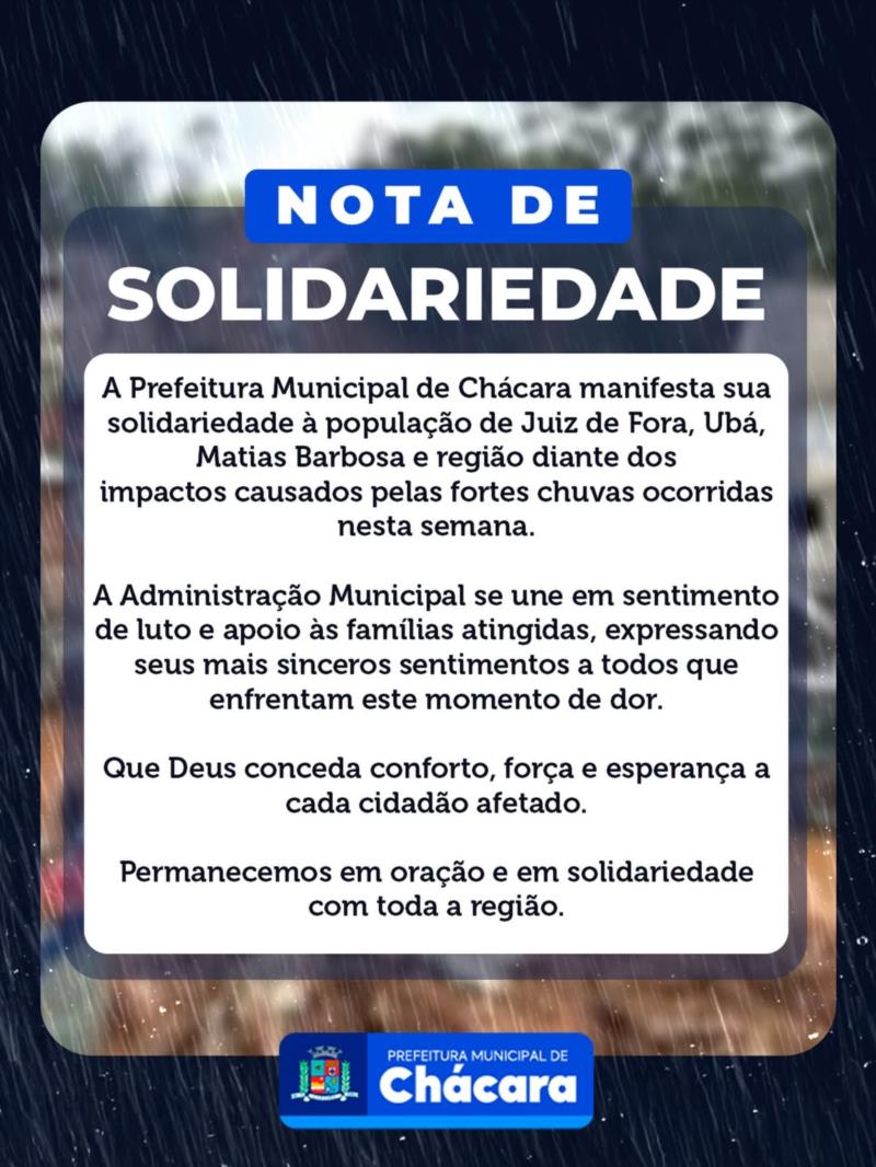 NOTA DE SOLIDARIEDADE