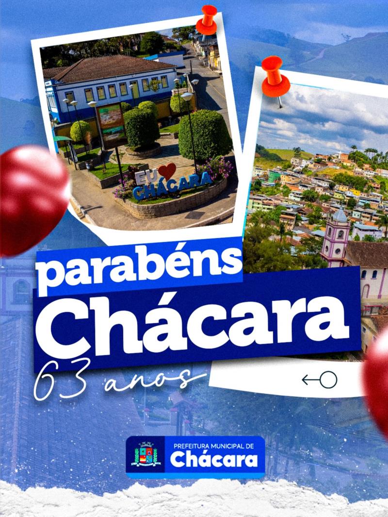 Hoje celebramos com orgulho os 63 anos de emancipação político-administrativa de Chácara 🎉