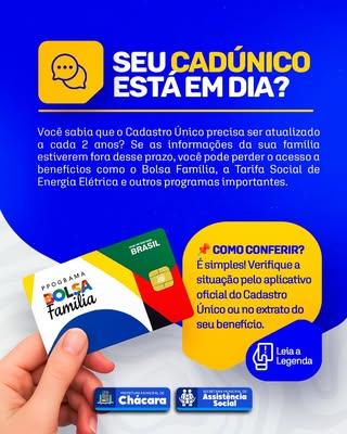 📢 SEU CADÚNICO ESTÁ EM DIA?