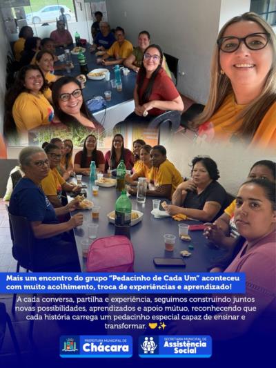 ✨ Mais um encontro do grupo “Pedacinho de Cada Um” aconteceu com muito acolhimento, troca de experiências e aprendizado! 💙
