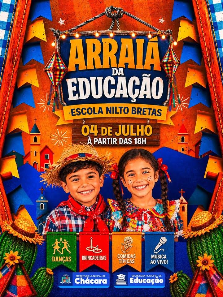 🎉🌽🎶 Vem aí o Arraiá da Educação da Escola Nilto Bretas! 🎶🌽🎉