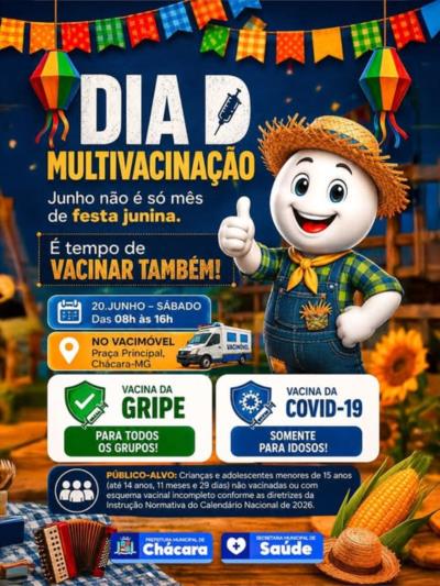 💉🎉 DIA D DE MULTIVACINAÇÃO EM CHÁCARA! 🎉💉
