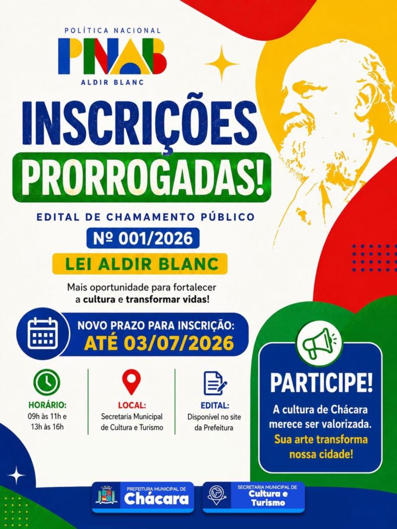 🎨 INSCRIÇÕES PRORROGADAS!